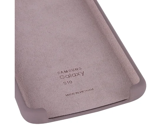 Чехол Silicone Cover (AA) для Samsung Galaxy S10 Серый / Lavender Gray