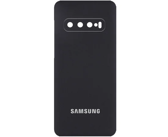 Чехол Silicone Cover Full Camera (AA) для Samsung Galaxy S10 Черный / Black