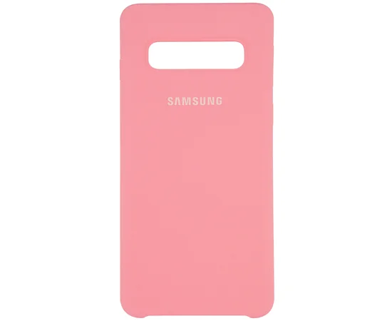 Чехол Silicone Cover (AA) для Samsung Galaxy S10 Розовый / Pink