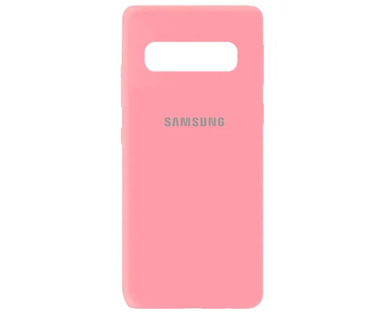 Чехол Silicone Cover My Color Full Protective (A) для Samsung Galaxy S10 Розовый / Pink