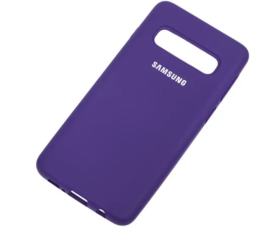 Чехол Silicone Cover Full Protective (AA) для Samsung Galaxy S10 Фиолетовый / Purple
