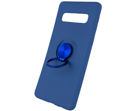 TPU чехол Summer ColorRing под магнитный держатель для Samsung Galaxy S10 Синий