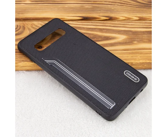 TPU чехол SHENGO Textile series для Samsung Galaxy S10 Черный