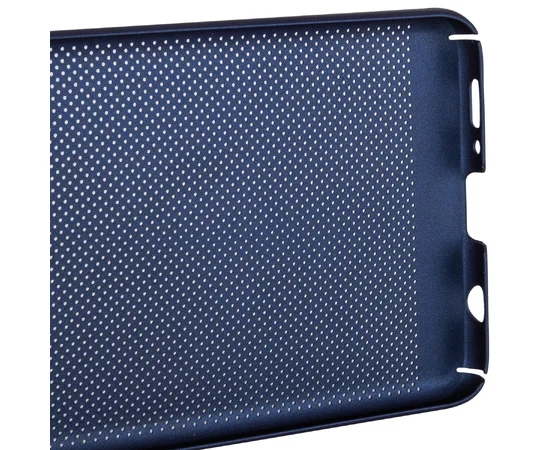 Ультратонкий дышащий чехол Grid case для Samsung Galaxy S10 Темно-синий