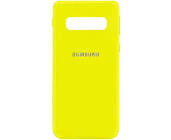 Чехол Silicone Cover My Color Full Protective (A) для Samsung Galaxy S10 Желтый / Flash