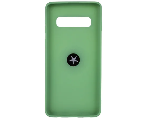 TPU чехол Summer ColorRing под магнитный держатель для Samsung Galaxy S10 Салатовый