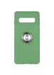 TPU чохол Summer ColorRing під магнітний тримач для Samsung Galaxy S10 Салатовий