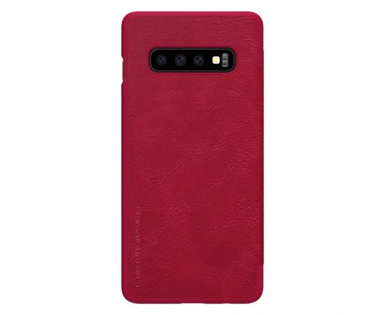 Кожаный чехол (книжка) Nillkin Qin Series для Samsung Galaxy S10 Красный
