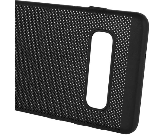 Ультратонкий дышащий чехол Grid case для Samsung Galaxy S10 Черный