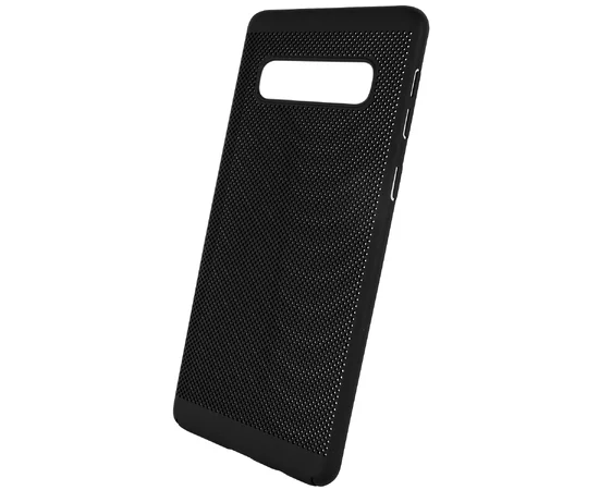 Ультратонкий дышащий чехол Grid case для Samsung Galaxy S10 Черный