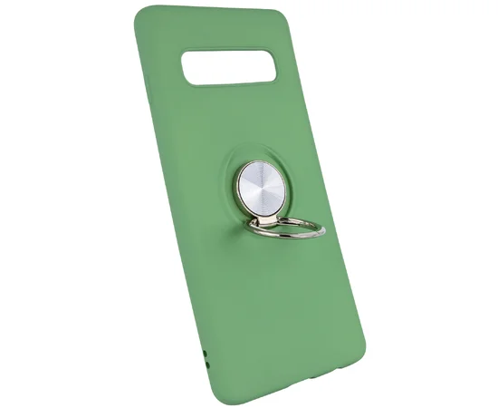 TPU чохол Summer ColorRing під магнітний тримач для Samsung Galaxy S10 Салатовий
