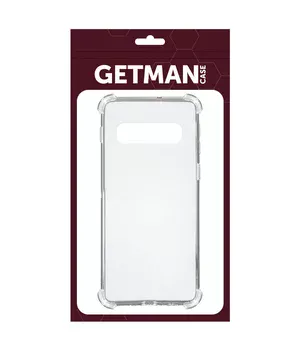 TPU чохол GETMAN Ease logo посилені кути для Samsung Galaxy S10 Безбарвний (прозорий)