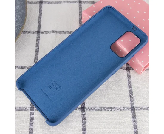 Чехол Silicone Cover (AA) для Samsung Galaxy S20+ Синий / Navy Blue