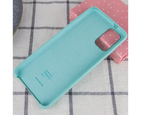 Чехол Silicone Cover (AA) для Samsung Galaxy S20+ Бирюзовый / Light blue