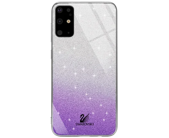 TPU+Glass чехол Swarovski для Samsung Galaxy S20+ Фиолетовый