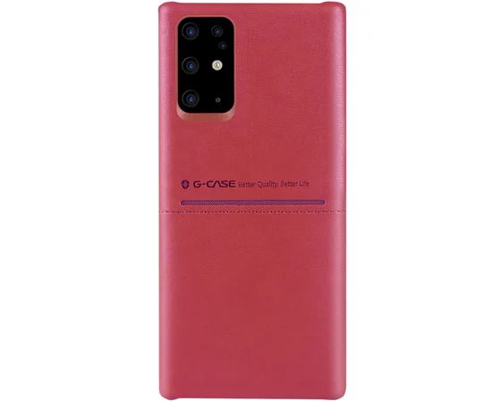 Кожаная накладка G-Case Cardcool Series для Samsung Galaxy S20+ Красный