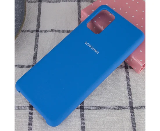 Чехол Silicone Cover (AA) для Samsung Galaxy S20+ Синий / Blue