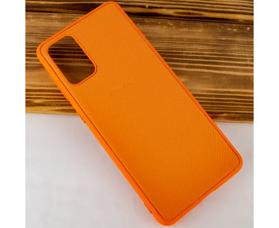 TPU чехол Fiber Logo для Samsung Galaxy S20+ Оранжевый