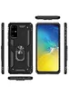 Ударопрочный чехол Serge Ring магнитный держатель для Samsung Galaxy S20+ Черный