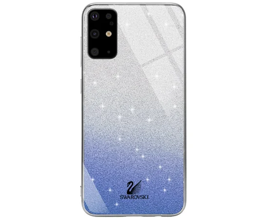TPU+Glass чехол Swarovski для Samsung Galaxy S20+ Синий