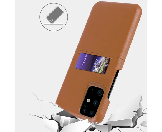 Шкіряна накладка G-Case Cardcool Series для Samsung Galaxy S20 + Коричневий