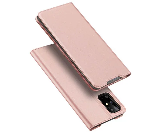 Чехол-книжка Dux Ducis с карманом для визиток для Samsung Galaxy S20+ Rose Gold