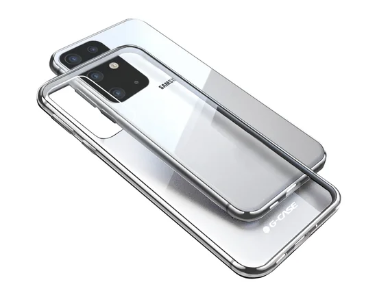 TPU чехол G-Case Shiny Series для Samsung Galaxy S20+ Серебряный