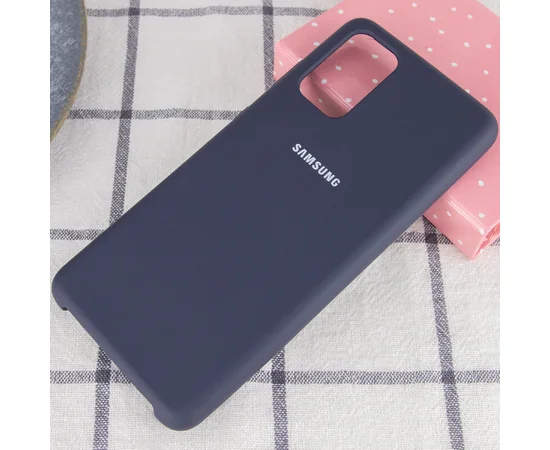Чехол Silicone Cover (AA) для Samsung Galaxy S20+ Синий / Midnight Blue