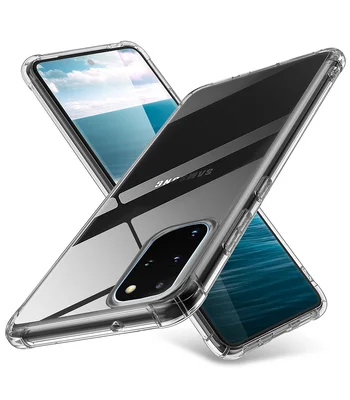 TPU чохол GETMAN Ease з посиленими кутами для Samsung Galaxy S20 + Прозорий / Transparent