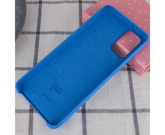 Чехол Silicone Cover (AA) для Samsung Galaxy S20+ Синий / Blue