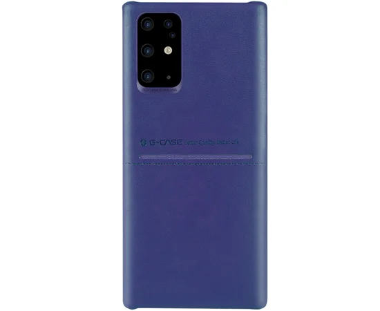Кожаная накладка G-Case Cardcool Series для Samsung Galaxy S20+ Синий