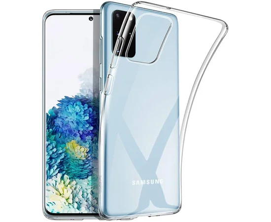 TPU чехол GETMAN Transparent 1,0 mm для Samsung Galaxy S20+ Прозрачный / Transparent