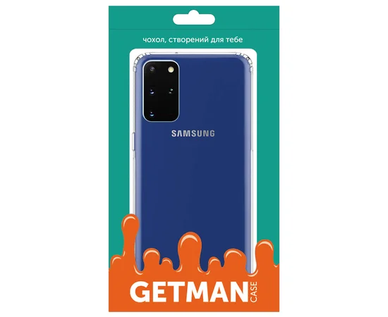 TPU чехол GETMAN Transparent 1,0 mm для Samsung Galaxy S20+ Прозрачный / Transparent