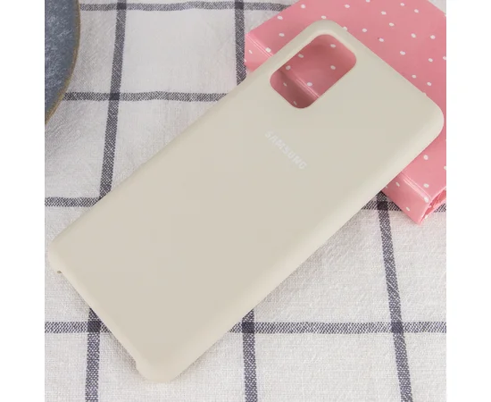Чехол Silicone Cover (AA) для Samsung Galaxy S20+ Бежевый / Antigue White