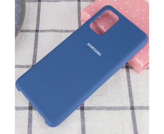 Чехол Silicone Cover (AA) для Samsung Galaxy S20+ Синий / Navy Blue