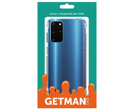 TPU чохол GETMAN Ease з посиленими кутами для Samsung Galaxy S20 + Прозорий / Transparent