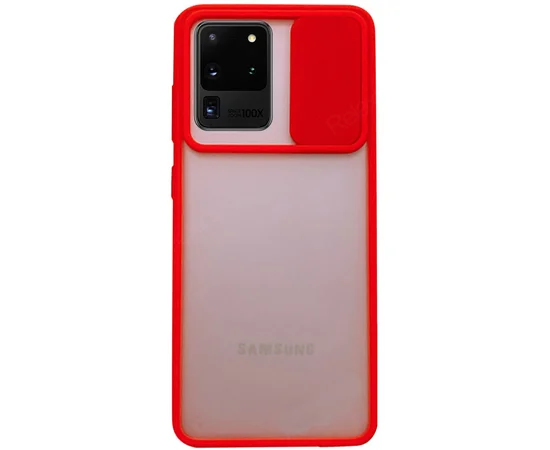Чехол Camshield mate TPU со шторкой защищающей камеру для Samsung Galaxy S20 Ultra Красный
