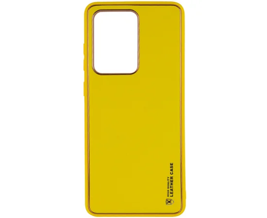 Кожаный чехол Xshield для Samsung Galaxy S20 Ultra Желтый / Yellow