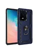 Ударопрочный чехол Serge Ring магнитный держатель для Samsung Galaxy S20 Ultra Темно-синий