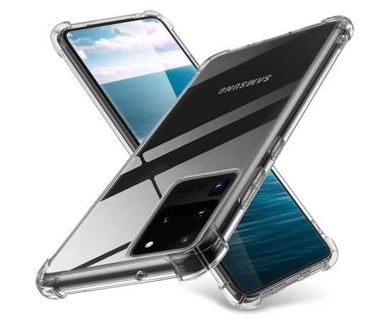 TPU чехол GETMAN Ease с усиленными углами для Samsung Galaxy S20 Ultra Прозрачный / Transparent