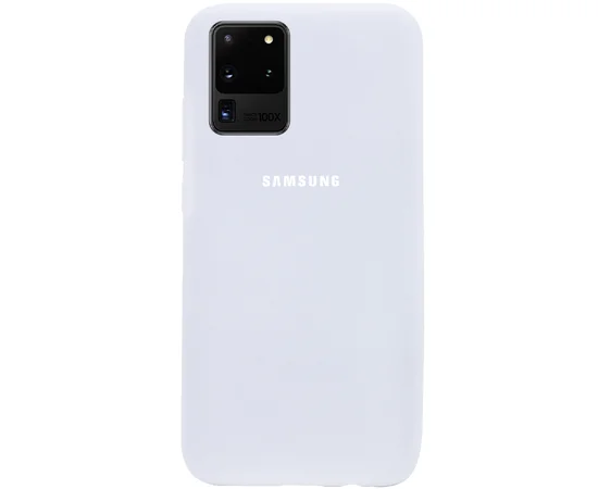 Чехол Silicone Cover Full Protective (AA) для Samsung Galaxy S20 Ultra Белый / White