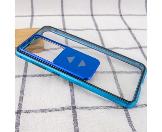 Чехол Camshield 360 Metall+Glass со шторкой для камеры для Samsung Galaxy S20 Ultra Синий