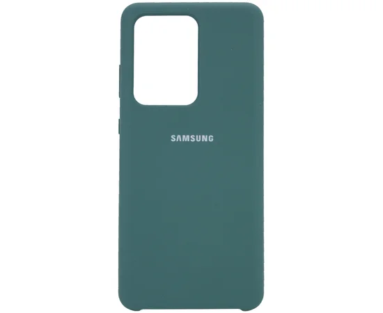 Чехол Silicone Cover (AA) для Samsung Galaxy S20 Ultra Зеленый / Pine green