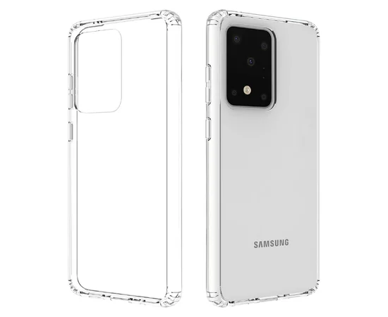 TPU чехол GETMAN Transparent 1,0 mm для Samsung Galaxy S20 Ultra Прозрачный / Transparent