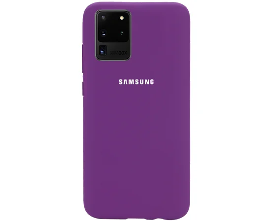 Чехол Silicone Cover Full Protective (AA) для Samsung Galaxy S20 Ultra Фиолетовый / Grape