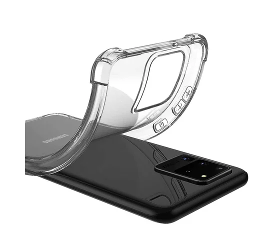 TPU чехол GETMAN Ease с усиленными углами для Samsung Galaxy S20 Ultra Прозрачный / Transparent