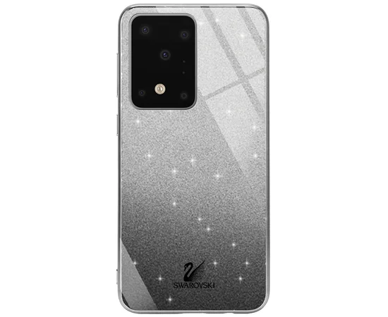 TPU+Glass чехол Swarovski для Samsung Galaxy S20 Ultra Черный