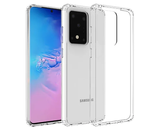 TPU чехол GETMAN Transparent 1,0 mm для Samsung Galaxy S20 Ultra Прозрачный / Transparent