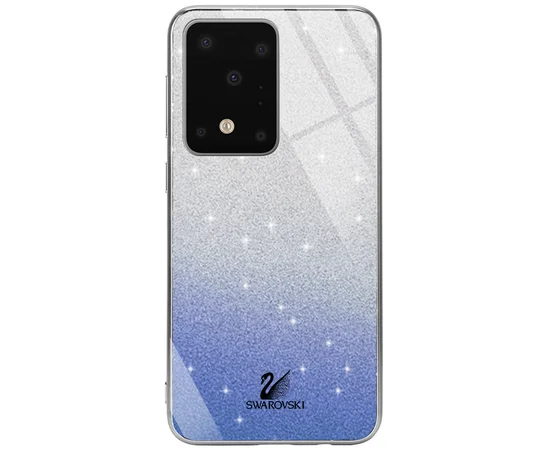 TPU+Glass чехол Swarovski для Samsung Galaxy S20 Ultra Синий