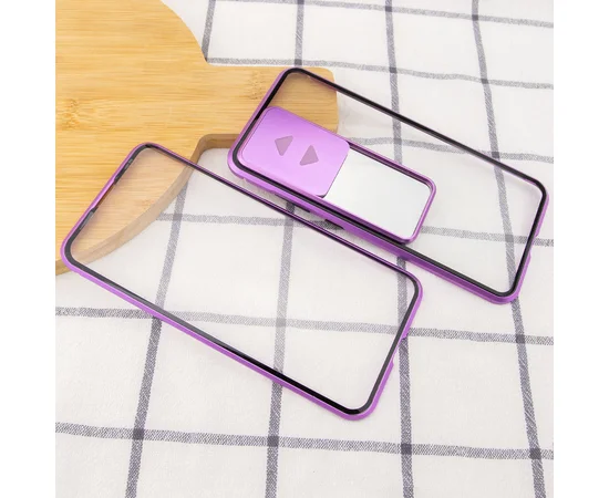 Чехол Camshield 360 Metall+Glass со шторкой для камеры для Samsung Galaxy S20 Ultra Сиреневый